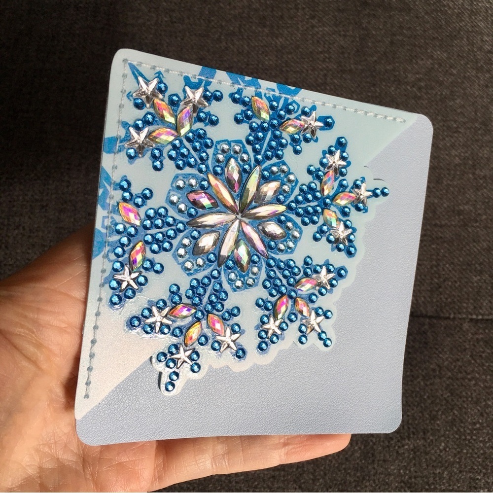 Diamond Art SNOWFLAKE 03 Corner Bookmark, Blue, White, Sparkly, Bling - Picture 15 of 17